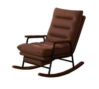 Fauteuils à Bascule avec Repose-Pieds Extensible, Chaise a Bascule à Dossier Réglable 5 Niveaux, Balançoire à Luge 15° Avant 30° Arrière, Siège Solide pour Salon et Balcon, Supporte jusqu'à 150kg