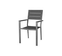 Fauteuils à Lattes Valletta Gris x 4 Bolero Gris G