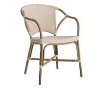 Fauteuils de bureau pour la maison Chaise de salle à manger en osier végétal fait la main café Mobilier semi-extérieur Restaurant d'hôtel français avec accoudoirs style Wabi-Sabi Salon et loisirs