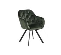 - Fauteuils de table Antoine en tissu avec accoudoir - Vert - Antoine