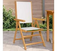 Fauteuils pliants inclinables 4 pièces, tissu anthracite et bois massif vidaXL