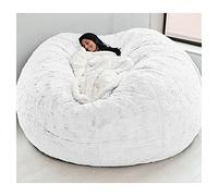 Fauteuils Poire Housse Pouf Rond Gris/Bleu/Rose Housse De Pouf XXL Housse De Canapé pour Sac De Haricots à GlissièRe Exterieur sans Remplissage Sac Haricot Paresseux (Color : C, Size : 180X90cm)
