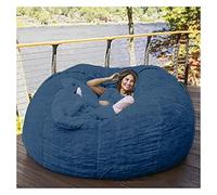 Fauteuils Poire Housse Pouf Rond Gris/Bleu/Rose Housse De Pouf Xxl Housse De Canapé Pour Sac De Haricots à GlissièRe Exterieur Sans Remplissage Sac Haricot Paresseux ( Color : T , Size : 180X90cm )