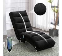 Fauteuils Relax Électrique, Massant avec Télécommande et Revêtement Polyuréthane, Capacité 250 kg, Idéal Détente - Noir