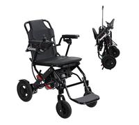 Fauteuils roulants électriques pour adultes, fauteuil roulant électrique léger pliable avec grand repose-pieds, chaise roulante motorisée pliable d'une portée de 20 km pour voyage et usage quotidien