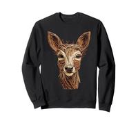 Fauve Rustique avec brindilles Feuilles d'automne Art Animal d'automne Sweatshirt