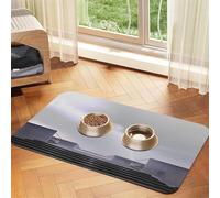 Fauvist Architecture Tapis d'alimentation pour chien et chat - Nappe en cuir absorbant - Imperméable - Pas de taches - Séchage rapide - Antidérapant - 45 x 30 cm