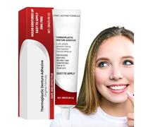 Faux Adhésive - 3.2x3.2x11.8 Cm, Crème Fixative Adhésive | Kit Pour Réparation De, Resserrement Des, Crème Fixative Sans Zinc, Adhésif Confortable Et Sécurisé