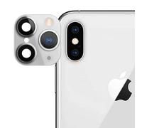 Faux Appareil Photo pour iPhone 11 Pro Autocollant Protège Caméra en Verre Blanc
