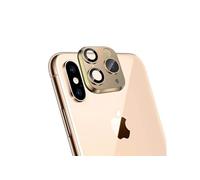 Faux Appareil Photo pour iPhone 11 Pro Autocollant Protège Caméra en Verre Dorée