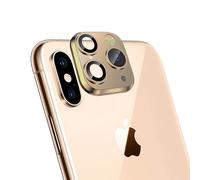 Faux Appareil Photo pour iPhone 11 Pro Autocollant Protège Caméra en Verre Dorée