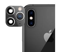 Faux Appareil Photo pour iPhone 11 Pro Autocollant Protège Caméra en Verre Noir