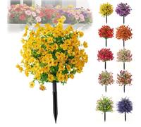 Faux Arbre en Pot, Boule topiaire en buis Artificiel de 22 Pouces avec Piquet de Sol, Fausses Plantes résistantes aux UV for l'extérieur for Jardin et Cour UK(D)