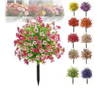 Faux Arbre en Pot, Boule topiaire en buis Artificiel de 22 Pouces avec Piquet de Sol, Fausses Plantes résistantes aux UV for l'extérieur for Jardin et Cour UK(H)