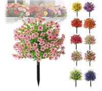 Faux Arbre en Pot, Boule topiaire en buis Artificiel de 22 Pouces avec Piquet de Sol, Fausses Plantes résistantes aux UV for l'extérieur for Jardin et Cour UK(F)