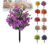 Faux Arbre en Pot, Boule topiaire en buis Artificiel de 22 Pouces avec Piquet de Sol, Fausses Plantes résistantes aux UV for l'extérieur for Jardin et Cour UK(E)