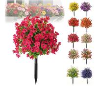 Faux Arbre en Pot, Boule topiaire en buis Artificiel de 22 Pouces avec Piquet de Sol, Fausses Plantes résistantes aux UV for l'extérieur for Jardin et Cour UK(C)