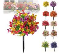 Faux Arbre en Pot, Boule topiaire en buis Artificiel de 23,5" avec Piquet de Sol, Fausses Plantes en Pot résistantes aux UV for l'extérieur for pelouse, Cour, Jardin(A)