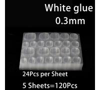 Faux Autocollants N64.120 Pi¿¿Ces",Bandes Adh¿¿Sives Transparentes Double Face,"Extension D'ongles - Type 5 Sheets White #B