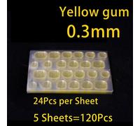 Faux Autocollants N64.120 Pi¿¿Ces",Bandes Adh¿¿Sives Transparentes Double Face,"Extension D'ongles - Type 5 Sheets Yellow #B