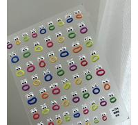 Faux Autocollants Waterproof Pour Les Ongles",1 Pi¿¿Ce,Style Kawaii,Couverture Compl¿¿Te,Bouche,Monstre,Presse,"N64. #A