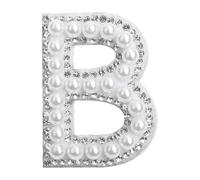 Faux blanc esthétique pour lettres nacrées avec bords scintillants pour des créations uniques (B)