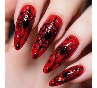 Faux blanchiment foncé supplémentaire long plan noir terne persiste recyclable fin pour peau délicate Halloween incidents Halloween ongles