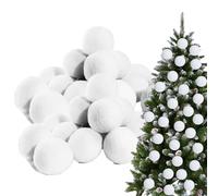 Faux Boules De Neige | 30 Pièces Artificielles Doux Amusantes Fournitures De Fête - Jouets De Neige De Noël | pour Anniversaire Noël Nouvel an Entreprise Bureaux Maison Salon