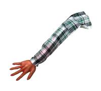 Faux Bras - 22 Pouces De Membre Sanglant | Bras Humain Réaliste Avec Manche À Carreaux | Décoration D'Halloween Réutilisable Douce | Accessoire De Costume Effrayant Pour Cosplay Haunted House Party