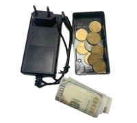 Faux chargeur avec compartiment secret - Boîte de rangement portable avec compartiment secret - Organisation pour voyage, voiture, cartes, camping, pique-nique