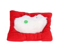 Faux Chats Réalistes, Chaton Endormi, Jouet Interactif pour Animaux de Compagnie avec Son pour Enfants, Peluche + Plastique 7,1x6,3 Pouces (Charbon Actif Tout Chat Blanc)