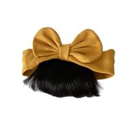 Faux cheveux bandeau bébé perruque avec noeud conception matériau réaliste sécurisé sangle élastique bébé accessoire nouveau-né doux couvre-chef jaune