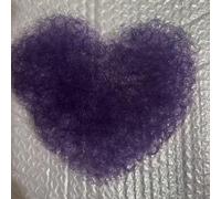 Faux cheveux privés Perruque de corps réaliste invisible pour hommes et femmes Forme de coeur Cheveux Fibre Haute Température Faux Poils Pubiens,Violet,One Size