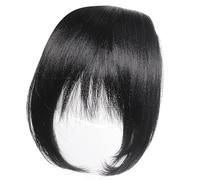Faux cheveux respirant avec coupe inégale pour visages ronds et carrés et couverture naturelle du front avec frange droite