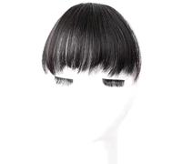 Faux cheveux respirant avec coupe inégale pour visages ronds et carrés et lignes de cheveux naturelles couverture fausse frange