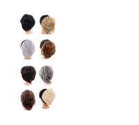 Faux chignon Chignon synthétique en désordre avec élastiques, postiche queue de cheval lisse Femmes(24)