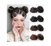 Faux chignon Extension de chignon bou t décoiffé à pinces, postiche synthétique Femmes(103)