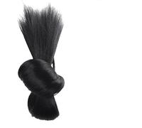 Faux chignon Perruque naturelle moelleuse, cravate basse, cheveux Pan, décoration Baotou, offre de contrat Femmes(Noir)