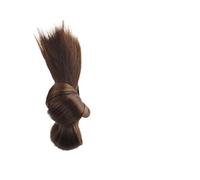 Faux chignon Perruque naturelle moelleuse, cravate basse, cheveux Pan, décoration Baotou, offre de contrat Femmes(Metallic)