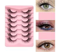 Faux cils 1 pack / 7 paires cils de vison moelleux 3d look naturel des cils fous de fouss fous de fouss