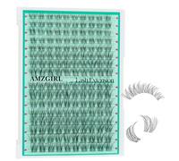 Faux Cils 160PCS Invisible Eyelash Band Clusters with Natural Eyelashes Cluster Wide Stem Eyelash Extensions Individual Wispy Lashes Cluster(Lavendy,D-Mix8-16mm)