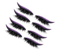 Faux Cils,4 Paires Bandes Adhésives pour Cils - Avec Paillettes Adhésif Maquillage Stickers Yeux Pour Maison Voyage Quotidien Spectacle