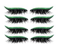 Faux Cils - 4 Paires Réutilisables Autocollants Pour Cils,Adhésif Maquillage Pailleté Autocollants Pour Vie Quotidienne Sortie Fête