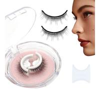 Faux-Cils Auto-AdhéSifs, RéUtilisables Et ImperméAbles, Doubles Bandes AdhéSives Faciles à Appliquer Sans Colle Effet Naturel (W12)
