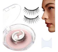 Faux-Cils Auto-AdhéSifs, RéUtilisables Et ImperméAbles, Doubles Bandes AdhéSives Faciles à Appliquer Sans Colle Effet Naturel (W03)