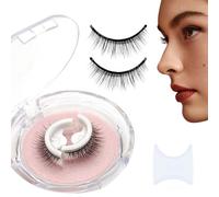 Faux-Cils Auto-AdhéSifs, RéUtilisables Et ImperméAbles, Doubles Bandes AdhéSives Faciles à Appliquer Sans Colle Effet Naturel (W09)