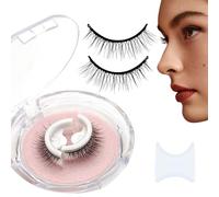 Faux-Cils Auto-AdhéSifs, RéUtilisables Et ImperméAbles, Doubles Bandes AdhéSives Faciles à Appliquer Sans Colle Effet Naturel (W08)