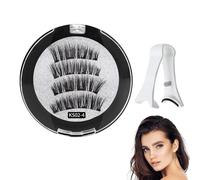 Faux cils avec eye-liner, faux cils avec applicateur | 2 paires de faux cils longue durée,Faux cils réutilisables avec étui magnétique individuel pour petite amie, mère et épouse