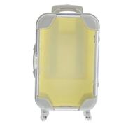 Faux Cils Case Forme de Bagage Organisateur de Voyage Plastique | Style créatif jaune, bonne étanchéité et construction légère, rangement et transport faciles en voyage