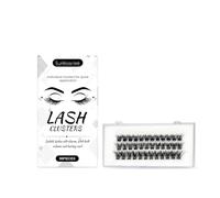 Faux cils courbés naturels - 36 paires individuelles pour une application facile, volumineux et légers, adaptés à toutes les formes d'yeux